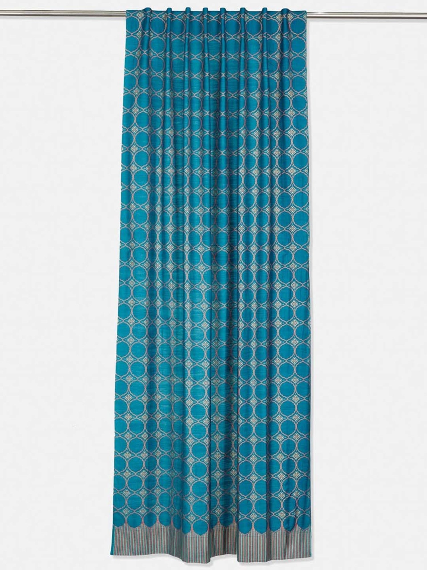 Fabindia Standalone Blue Viscose Door Curtains