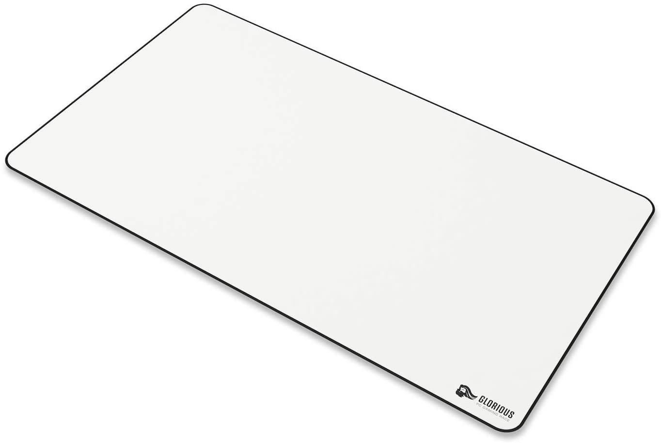 Glorious X-Large Extended Gaming Mouse Mat/Pad - Large, Wide (X-Large Extended) White Cloth Mousepad, Stitched Edges | 14"x24" (GW-P)