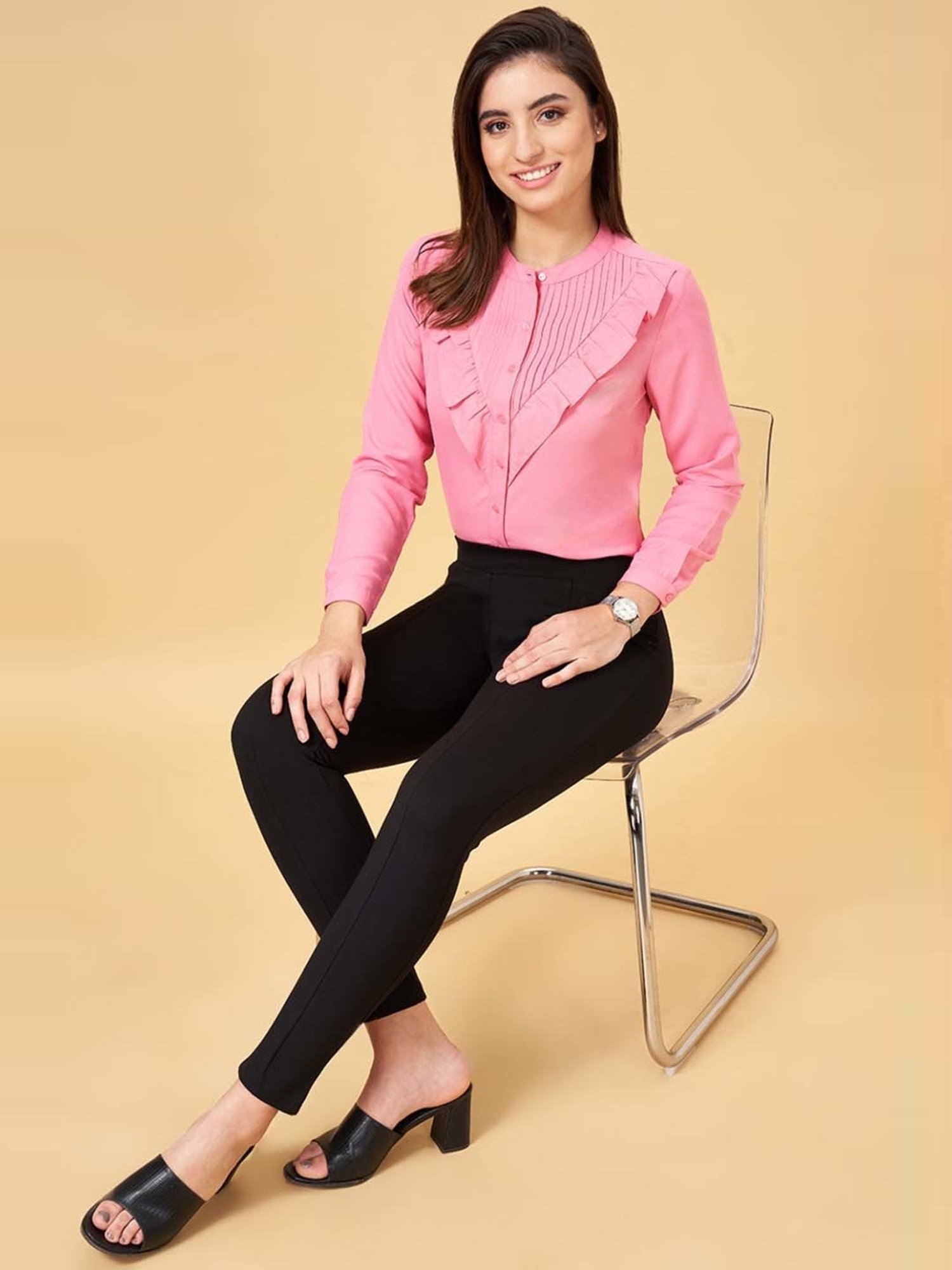 Annabelle by Pantaloons Pink Regular Fit Top