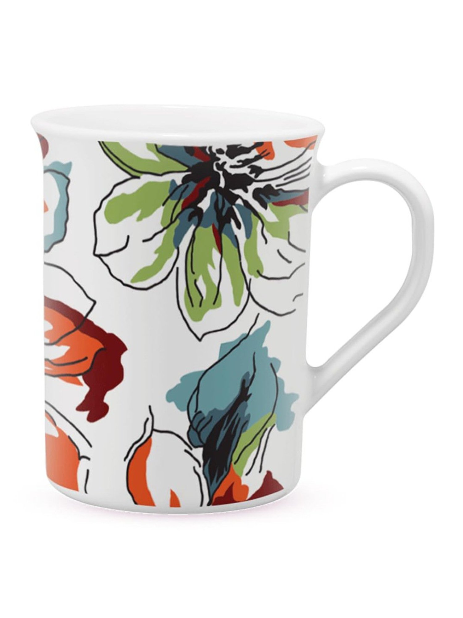Larah by Borosil White Ceramic Opalware Mug 350ml