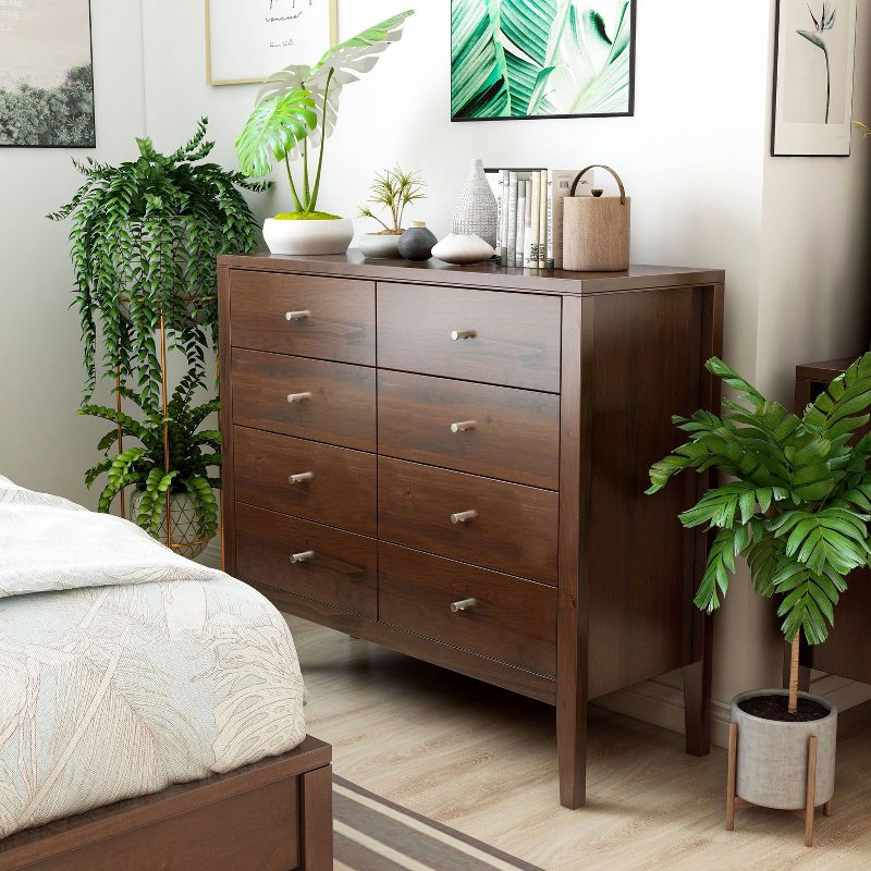 Myandra Solid Maple Wood 8 Drawer Chest Espresso - HOMES: Inside + Out