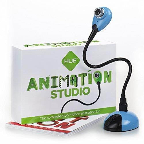 hue animation studio (blue) for windows pcs and apple mac os x: complete stop motion animation kit with camera, software and bo