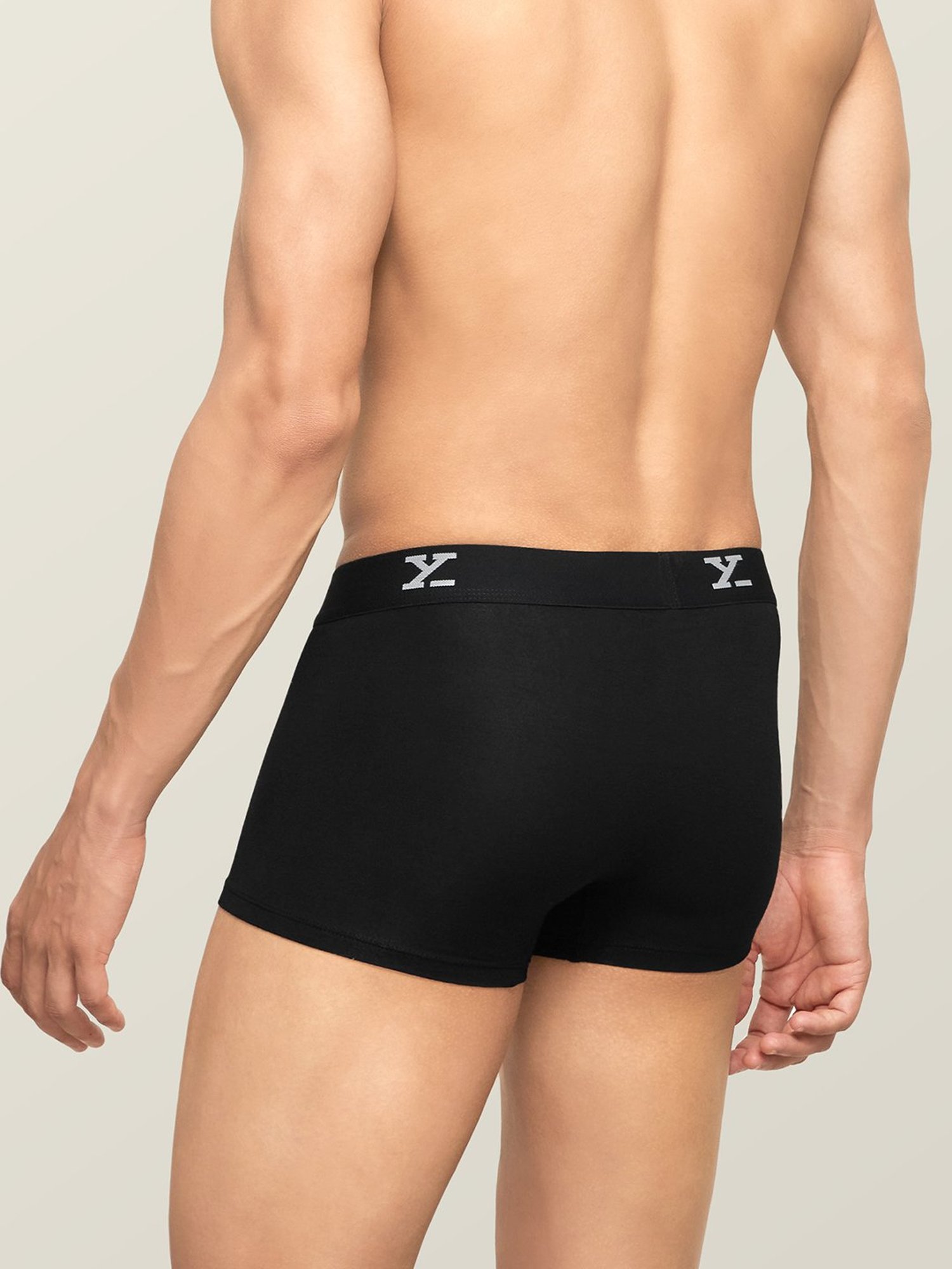 XYXX Light Grey & Black Trunks - Pack of 2