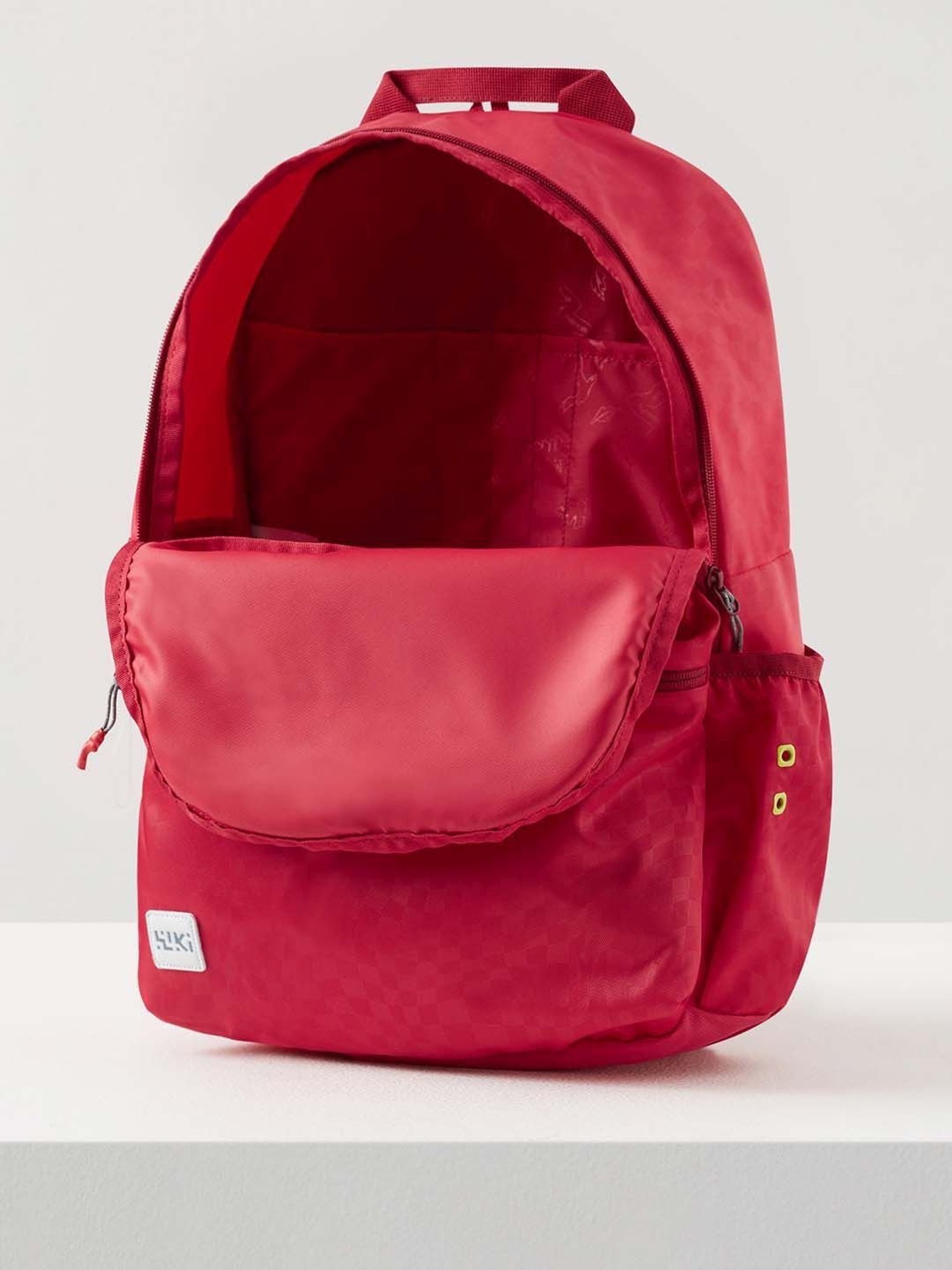 Wiki Back to School Red Polyester Printed Backpack - 18 Ltrs