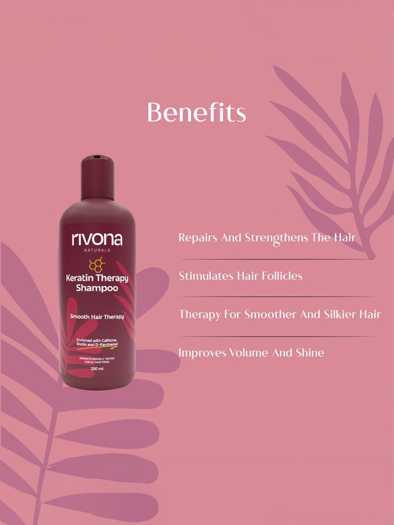 Rivona Naturals Keratin Therapy Shampoo - 250 ml