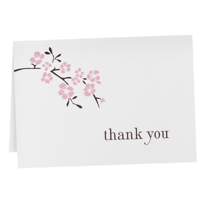 Cherry Blossom Thank You Cards (50ct)
