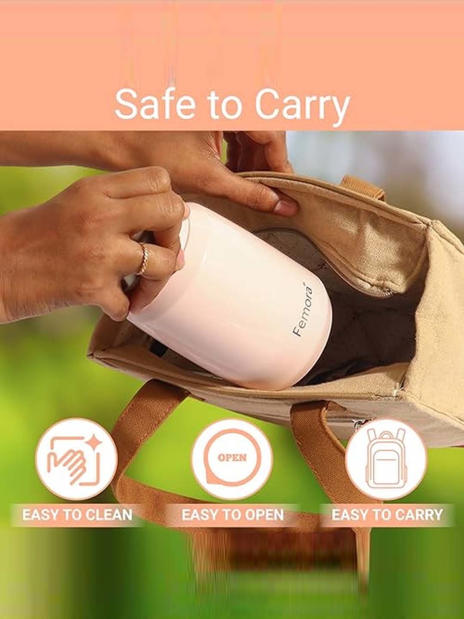 Femora Pink Stainless Steel Vacuum Insulated Soup Flask (0.5 L)