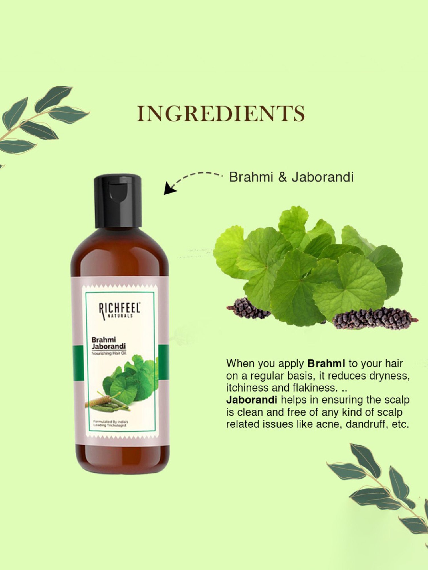 Richfeel Brahmi Jaborandi Nourishing Hair Oil - Pack of 2