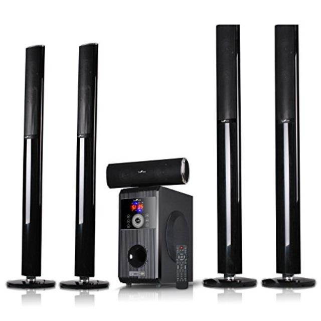 befree sound amplifier 5.1 channel bluetooth home speaker system with usb and sd slots