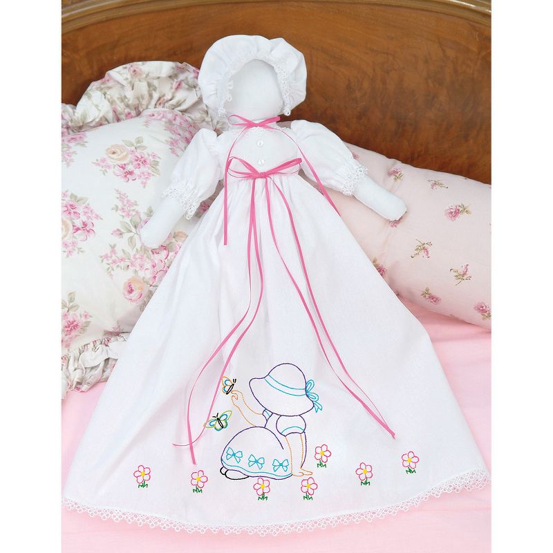 Jack Dempsey Stamped White Pillowcase Doll Kit-Sunbonnet Sue