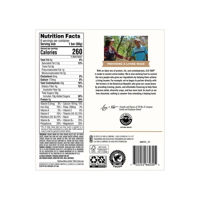 CLIF Bar Coconut Chocolate Chip Energy Bars - 6ct