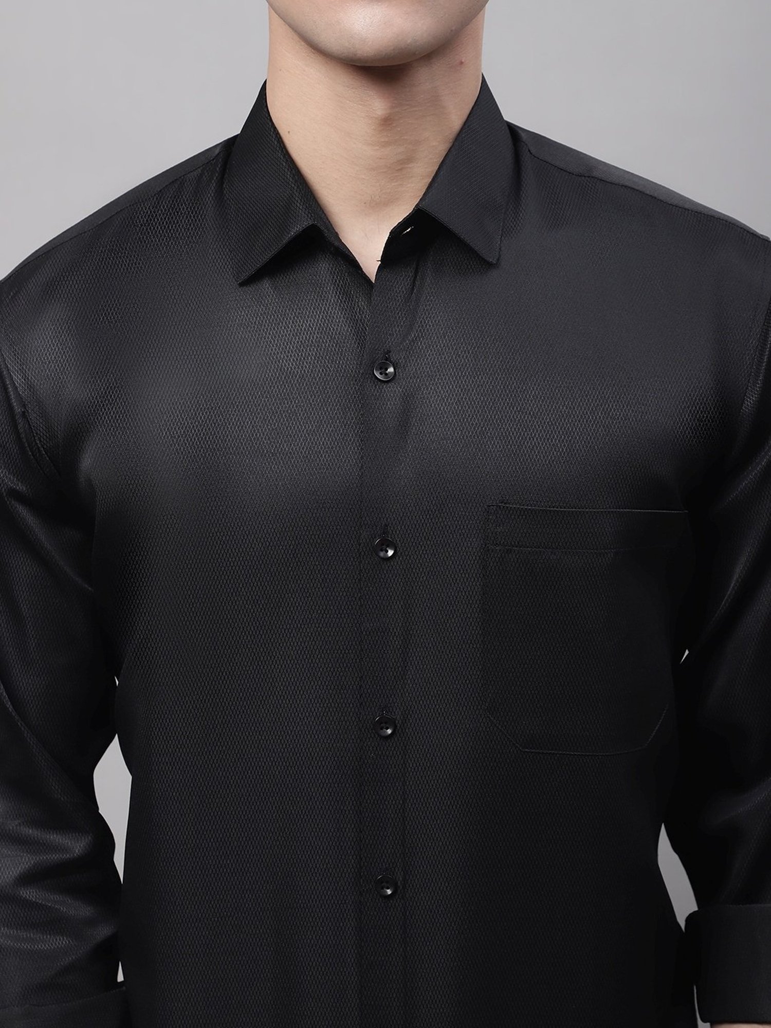 Jainish Black Regular Fit Shirt