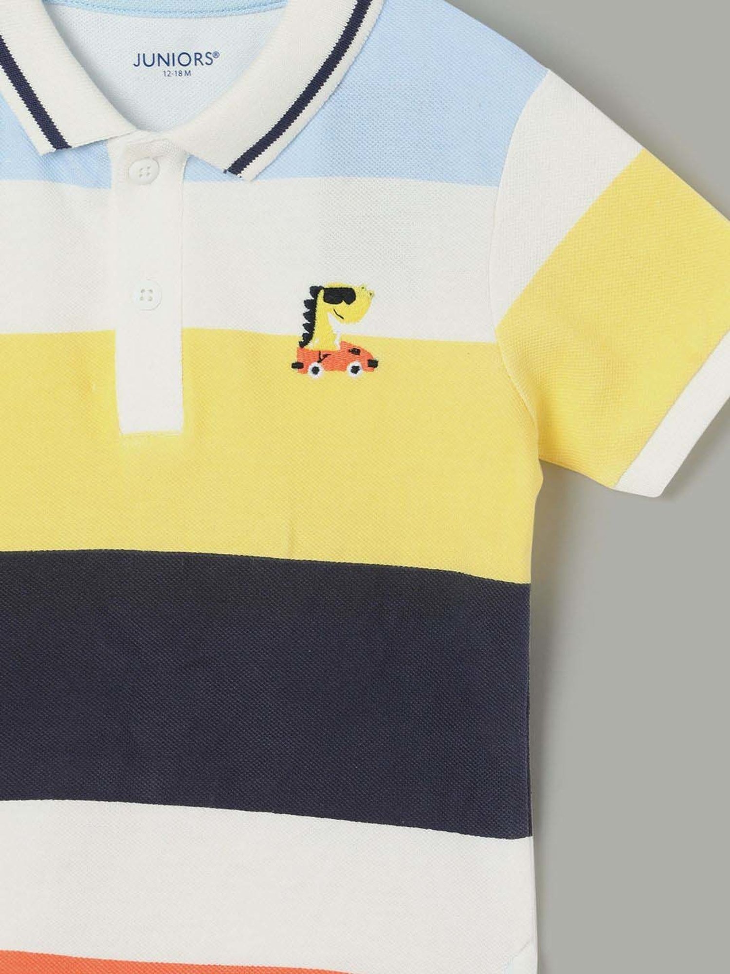 Juniors by Lifestyle Boys Multicolor Cotton Striped T Shirt