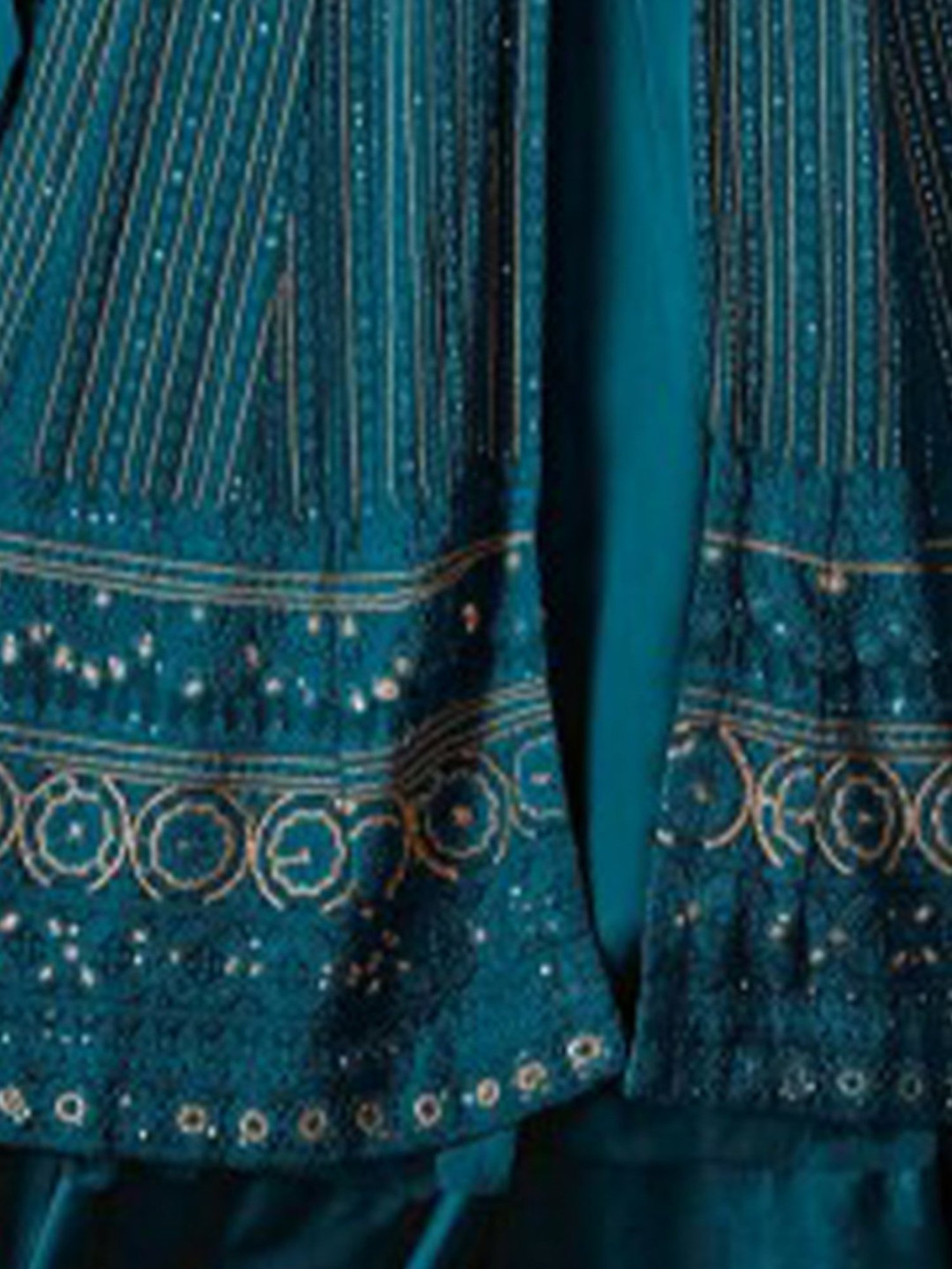 Odette Blue Embroidered Unstitched Dress Material