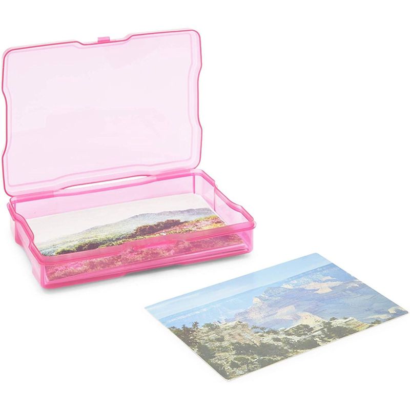 Bright Creations 4 x 6 Inch Plastic Photo Storage Box with 16 Inner Cases, 6.7 x 4.7 x 1.2 in