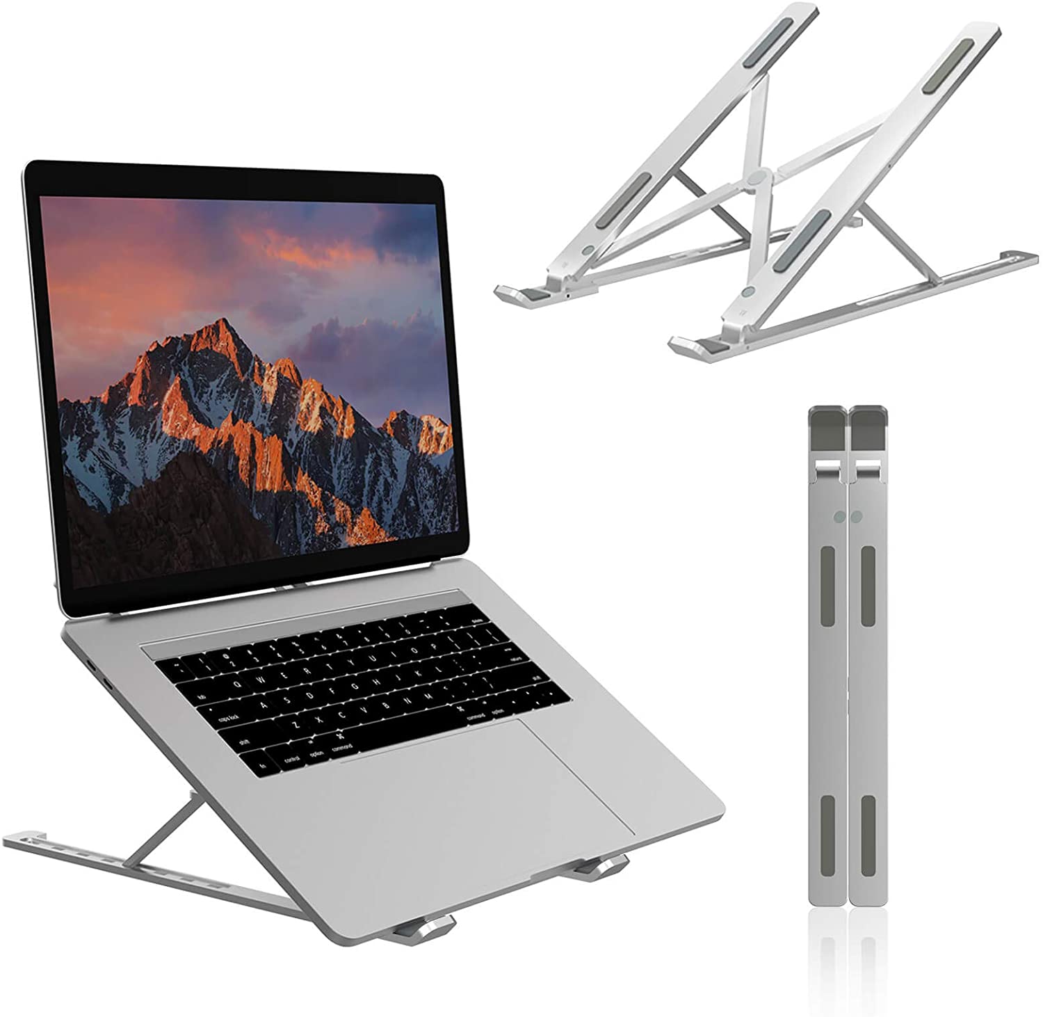 Laptop Cooling Pad, Laptop Cooler with 5 Quiet Red LED Fans for 12"-17" Inch Laptop, Dual USB 2.0 Ports, Portable Angle Adjustable Laptop Stand for Gaming Laptop-Green