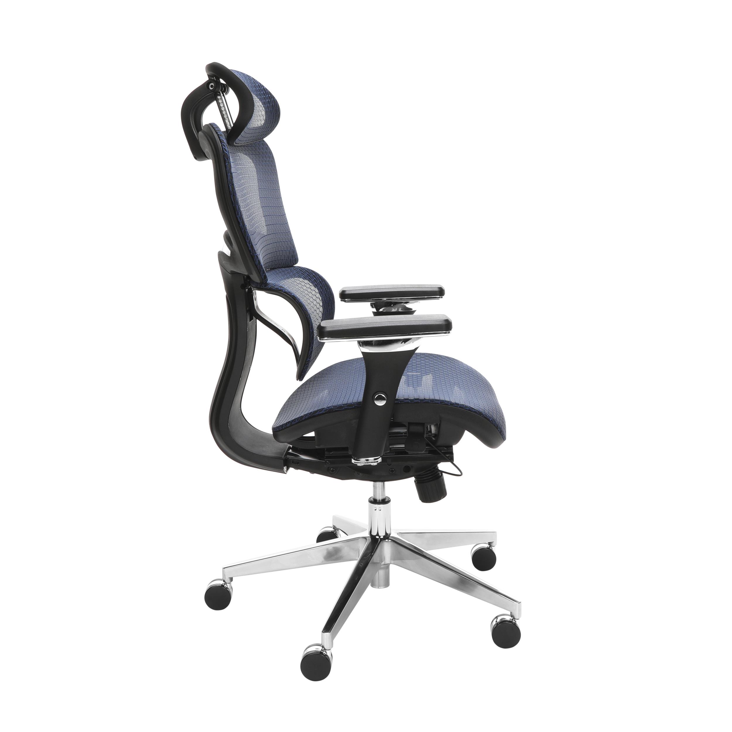OFM Ergo Office Chair featuring Mesh Back and Seat with Optional Headrest, in Blue (540-BLU)