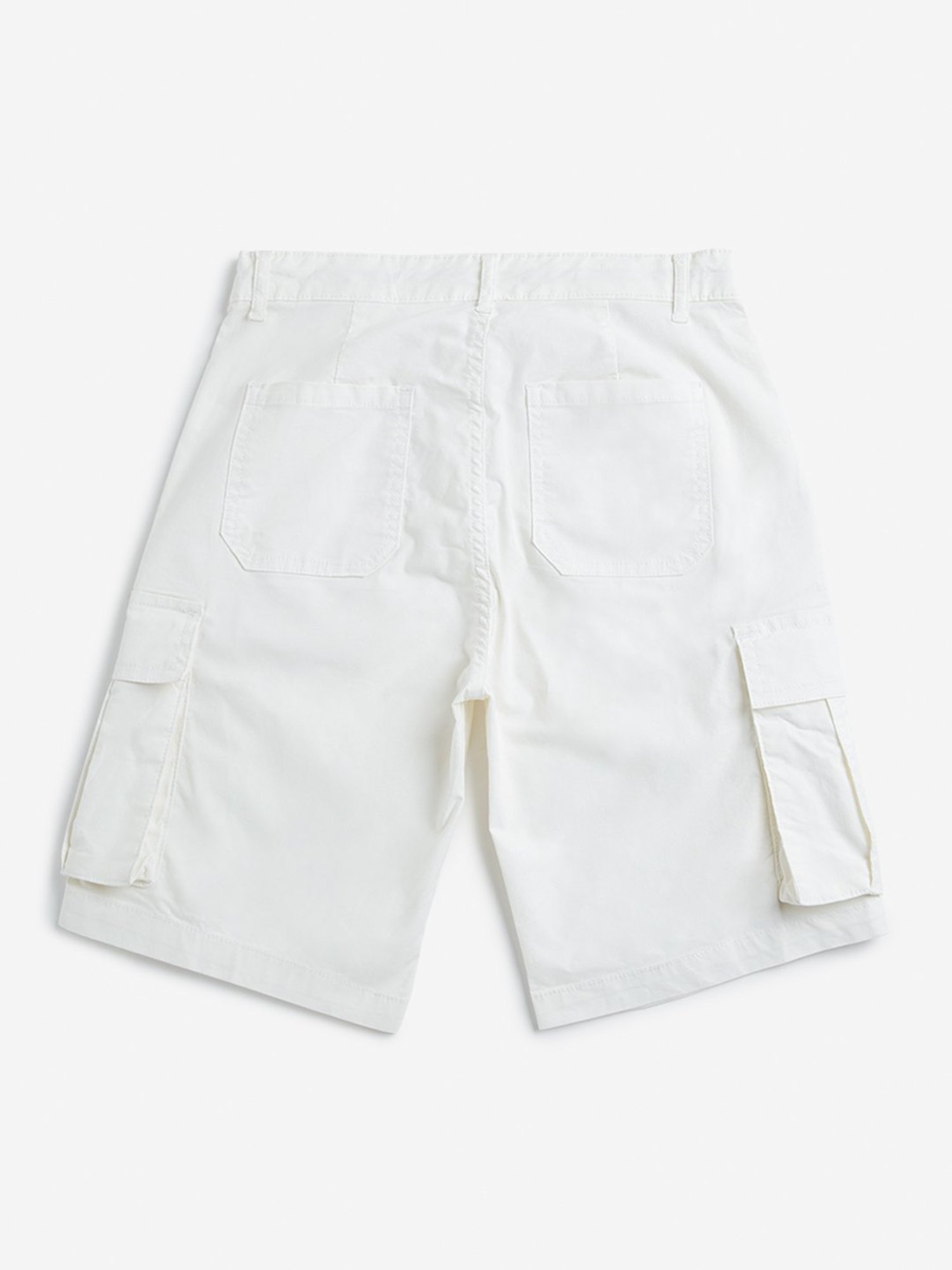 Y&F Kids by Westside Off-White Mid Rise Relaxed Fit Shorts
