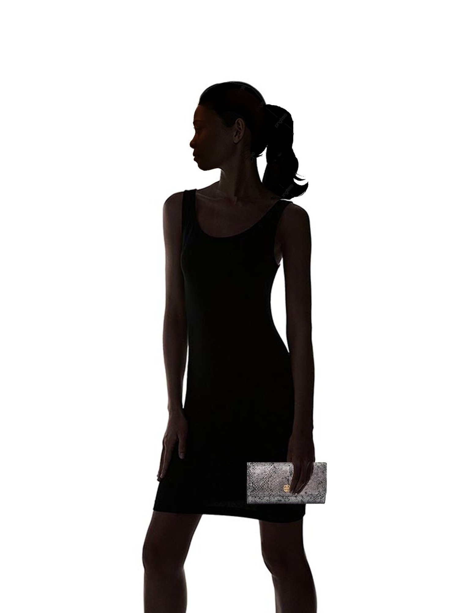 Eske Grey Textured Tri-Fold Wallet for Women