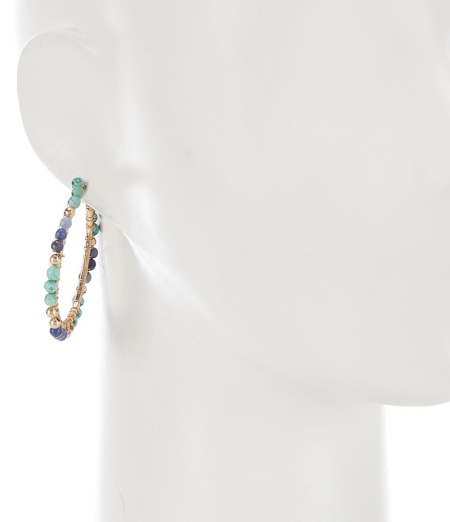 Southern Living Beaded Oval Earrings