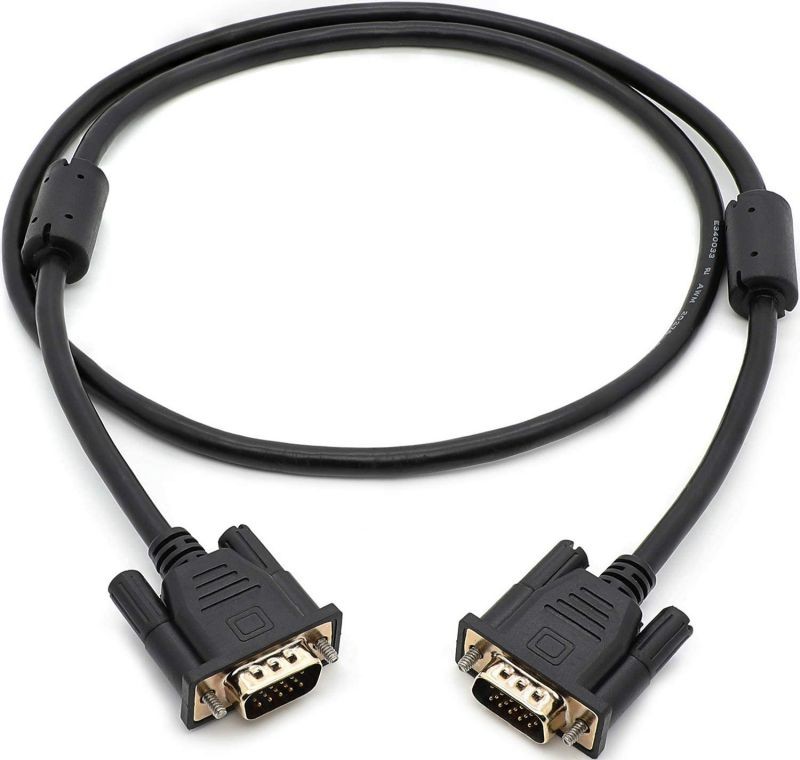 VGA to VGA Cable Nicekey Standard 15-pin VGA Male to Male Cable with Ferrites (3ft Straight/Straight)
