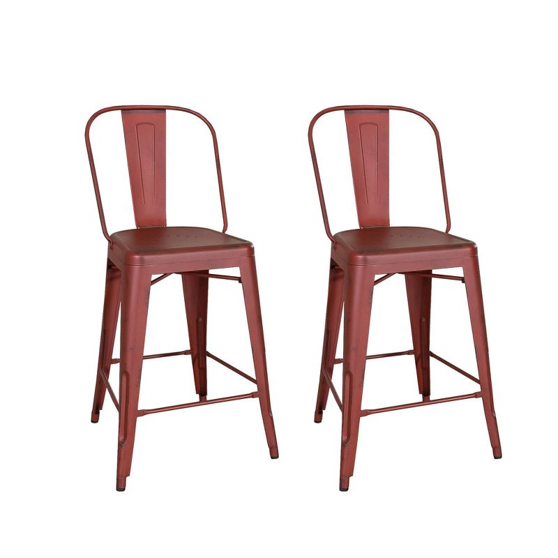 2pc Vintage Series X Back Counter Height Barstool Red - Liberty Furniture