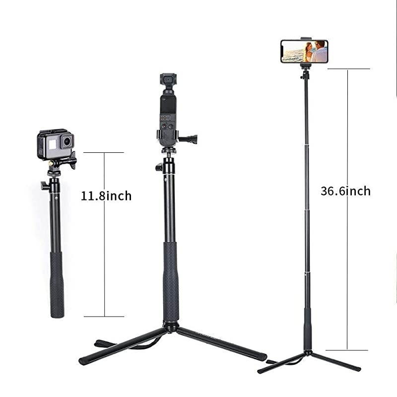 Selfie Stick Compatible for DJI OSMO PocketGoPro Hero 876543+3 SJCAMAKASOXiaomi Yi and Cell Phone