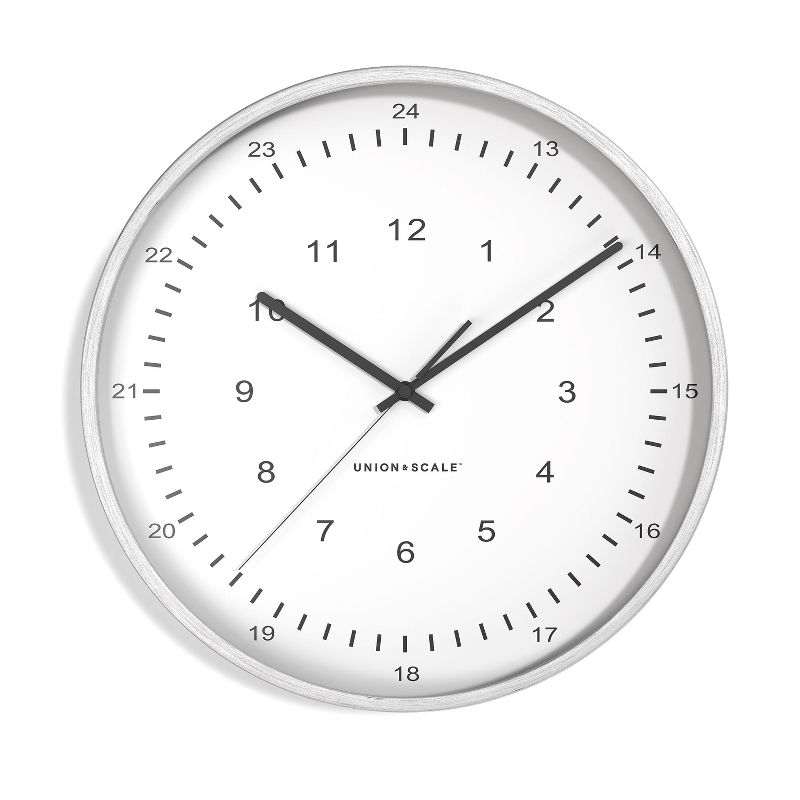 Union & Scale Essentials Wall Clock, Metal, 12 (UN57804) 