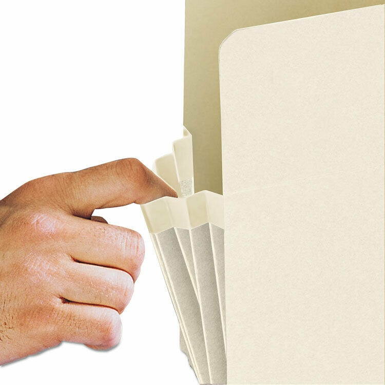Smead 3 1/2" Exp End Tab File Pocket Straight Tab Letter Manila 25/Bx 75124