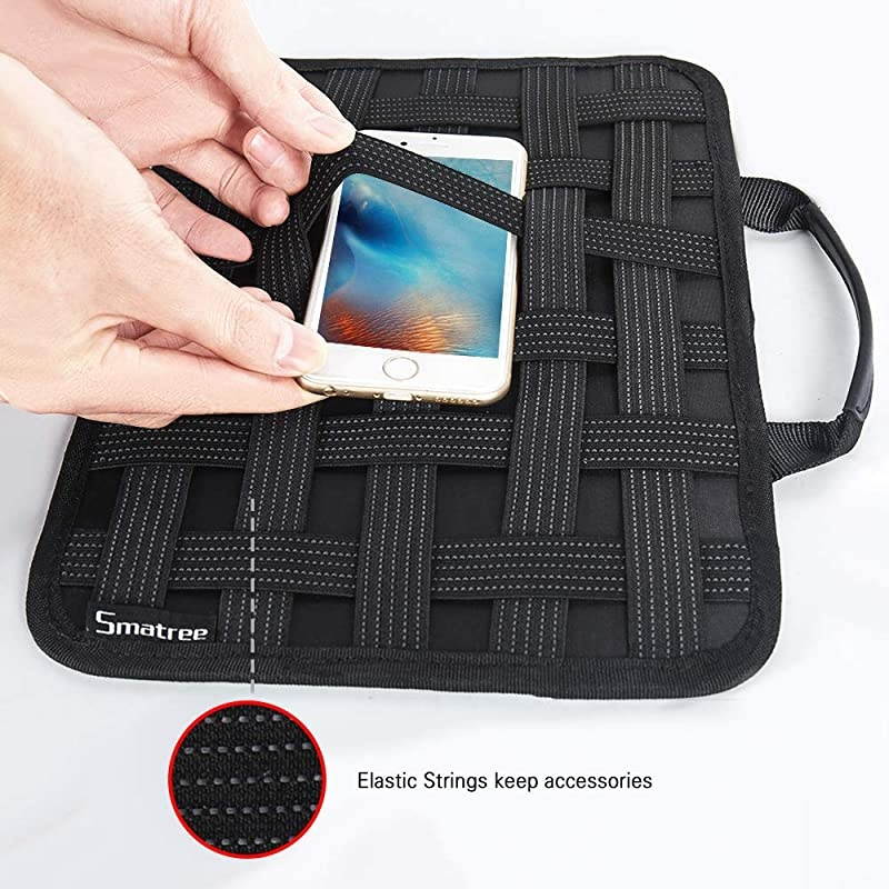 Electronic Organizer Travel Universal Cable Storage Bag Electronics Accessories Cases Compatible with Surface Go/11 inches iPad Pro/10.5 inches iPad Air/7.9 inches iPad Mini ?-