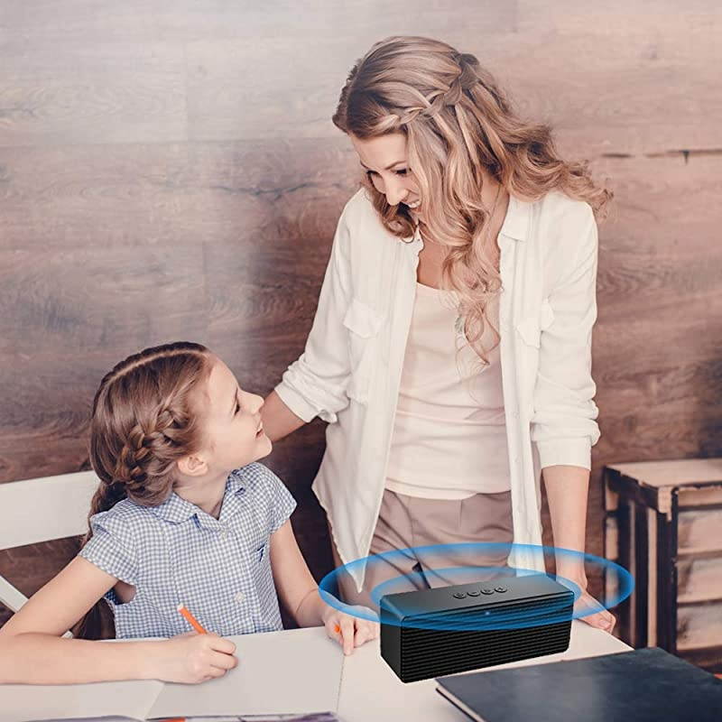 SpeakerPortable Wireless Speakers with HD SoundLonger Playtime Builtin Mic for iPhoneSamsungAndriodPCLaptop Ehco dot Support USBTF CardAUXBlack