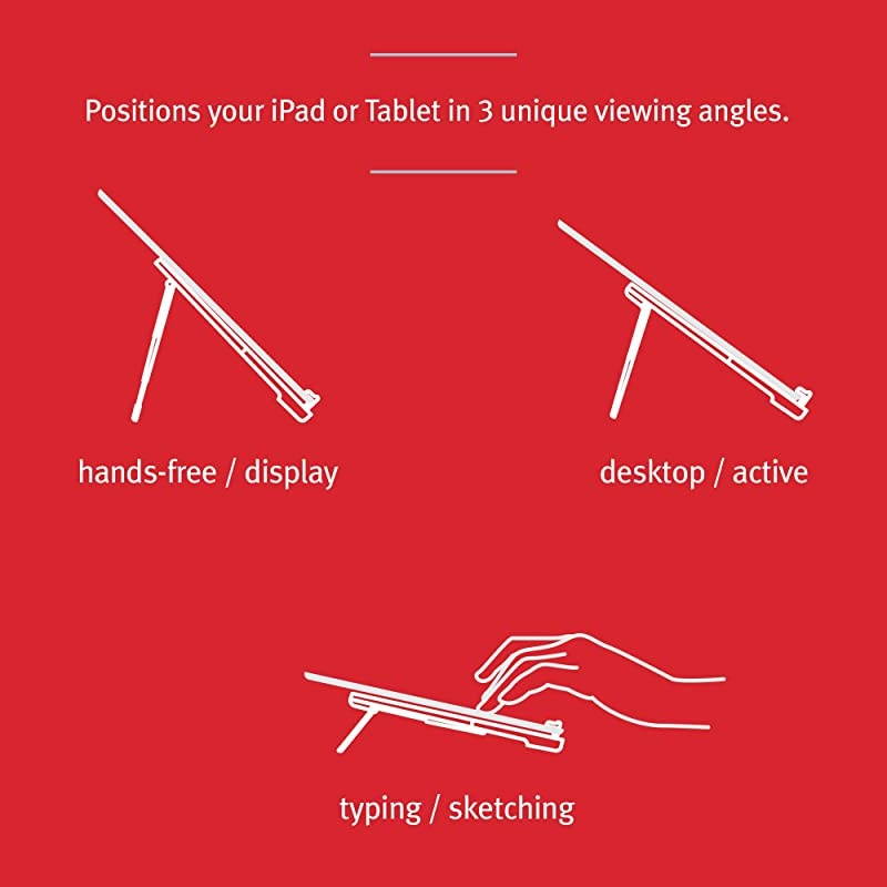 Compass Pro for iPad | Portable Display Stand with 3 ViewingTyping Angles iPad and iPad Pro