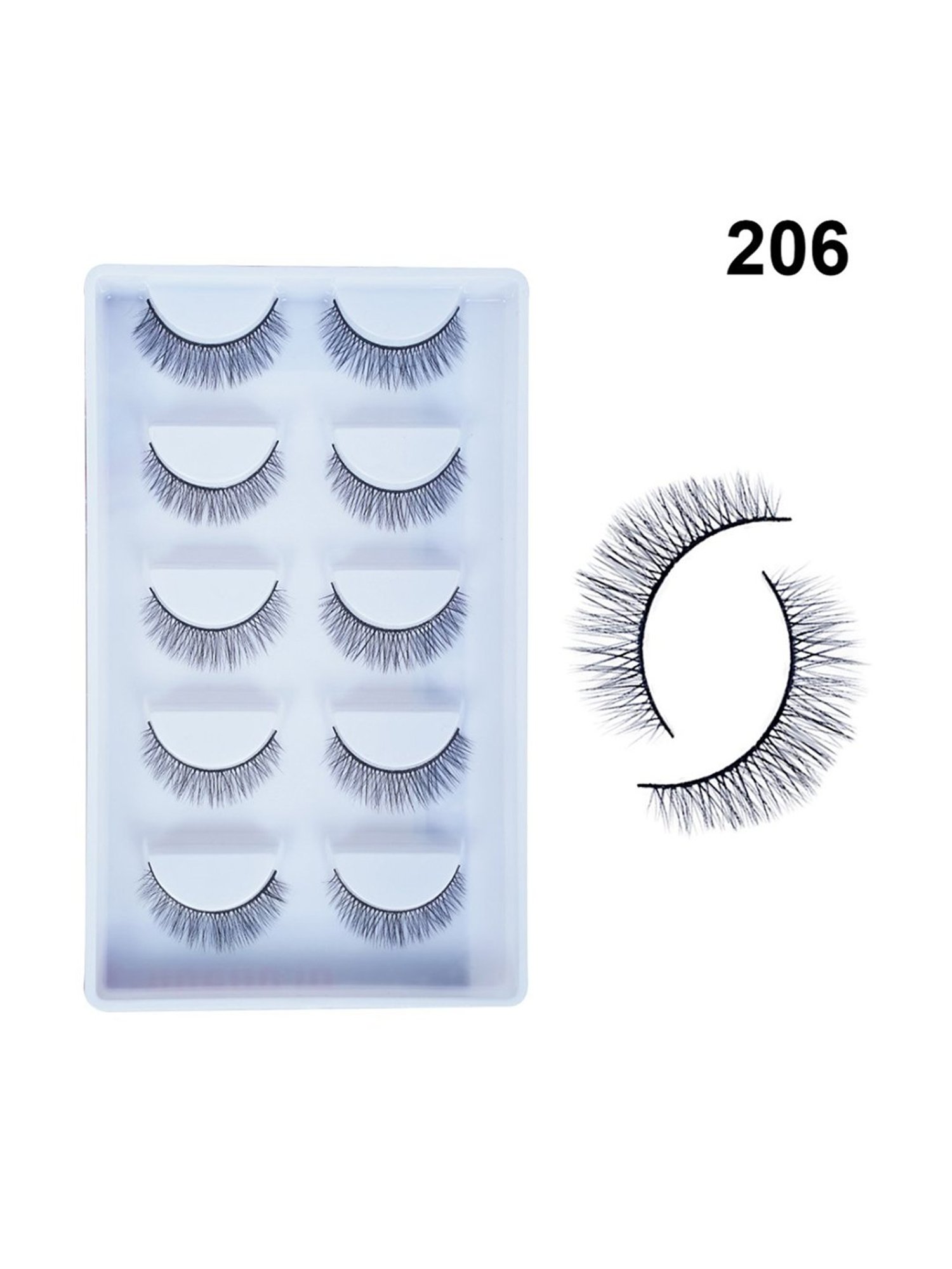 Bronson Professional 6D Fashion Eyelash 206 - Set of 5