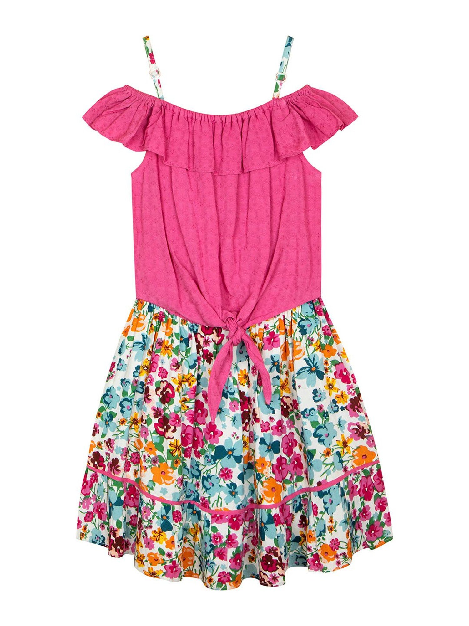 Budding Bees Kids Pink Floral Print Dress