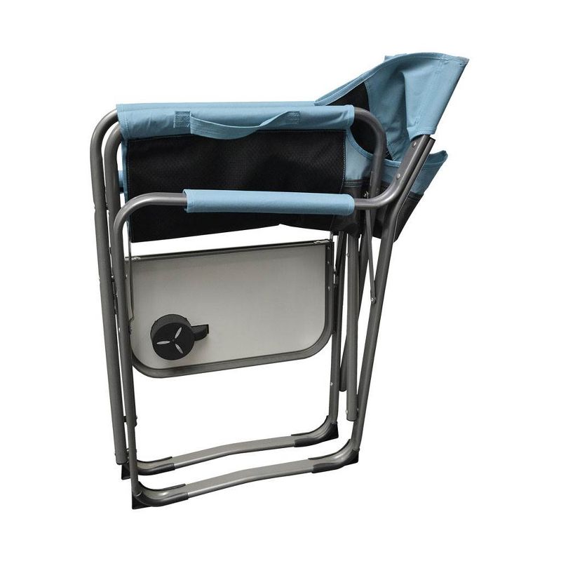 Caravan Canopy Elite Portable Director's Folding Carry Chair, Blue/Grey (2 Pack)