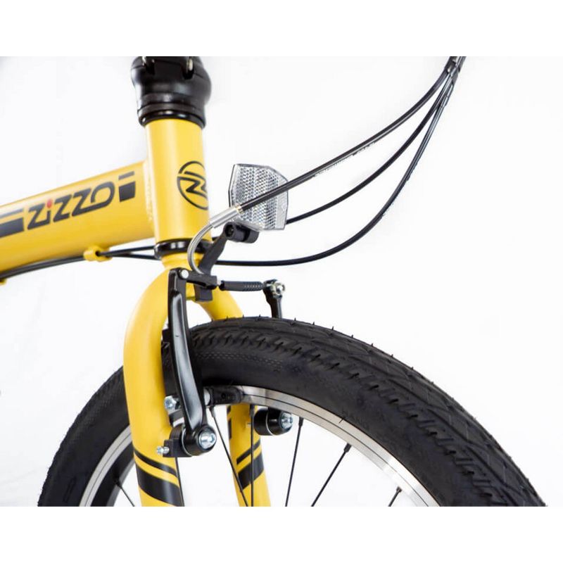 ZiZZO Campo 7-Speed Aluminum 20" Folding Bike - Yellow