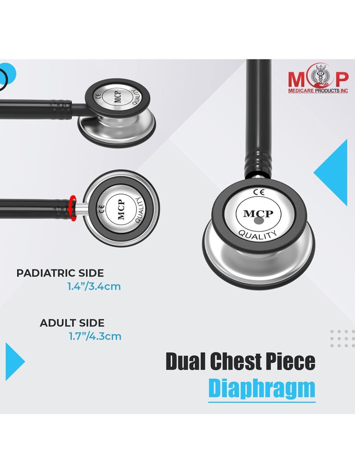 MCP Dual Head Stethoscopes (Silver)
