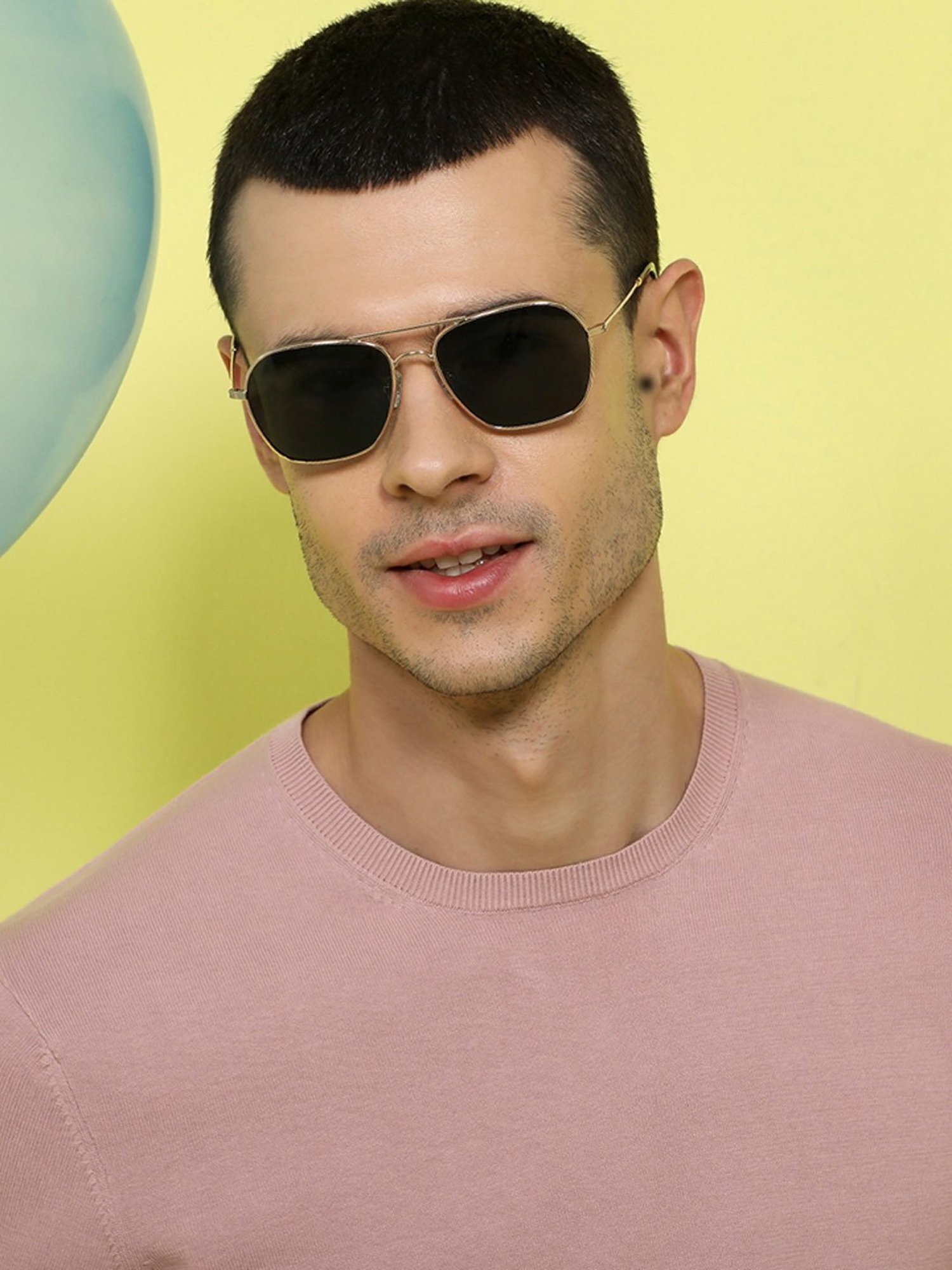 John Jacobs JJ S12808 Green Polarized Square Sunglasses