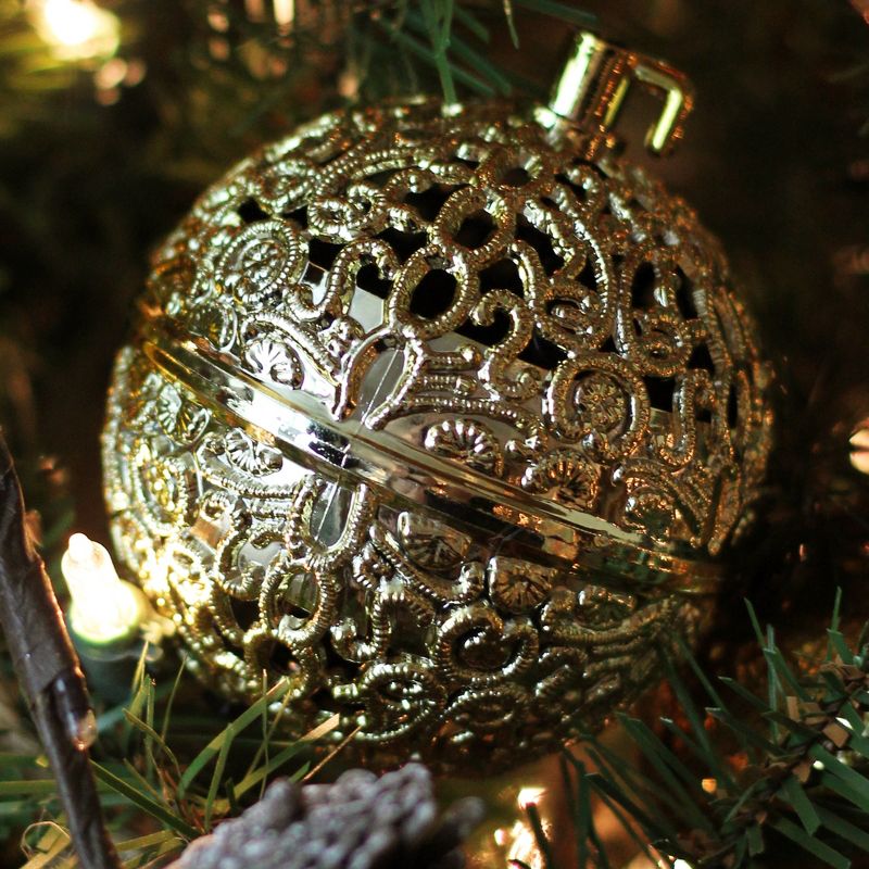 J. Hofert Co 2.75" Filigree Chirping Bird Ball Christmas Ornament - Gold