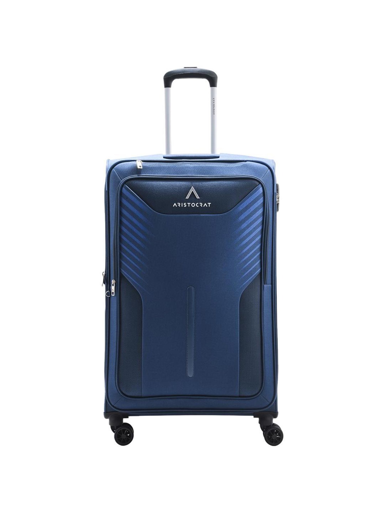 Aristocrat Dark Blue Solid Soft Large Trolley Bag - 32 cm