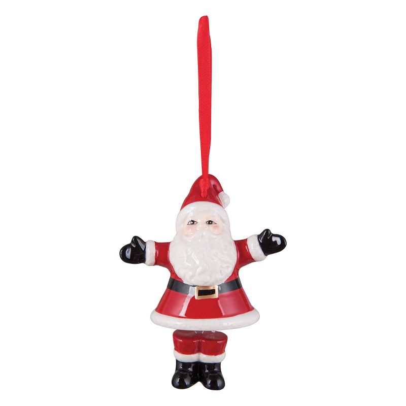 C&F Home Dangle Santa Ornament