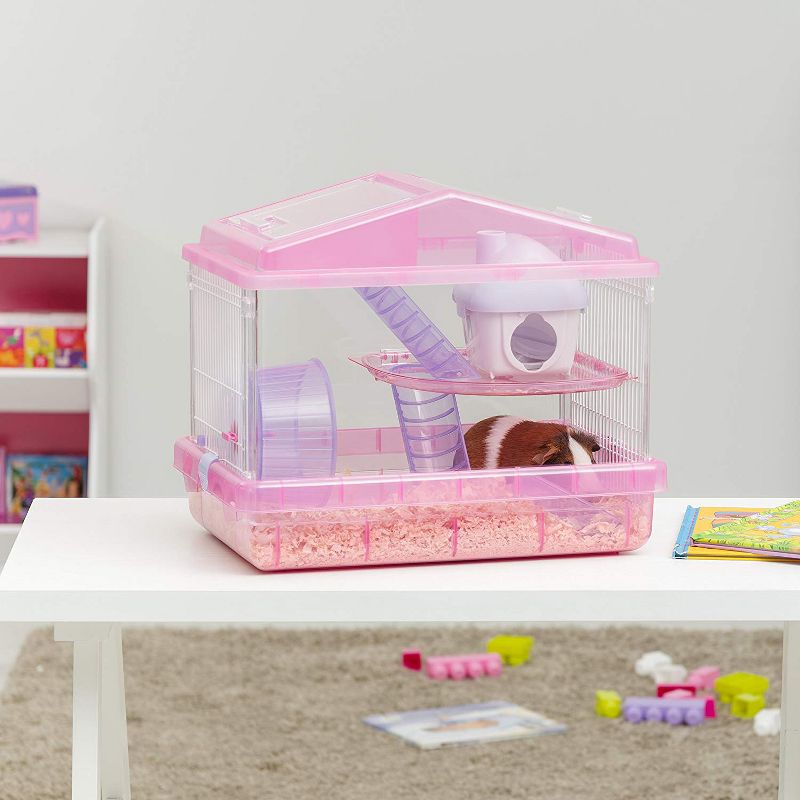 Trixie 2-Story Rabbit Hutch - Medium - Brown/White