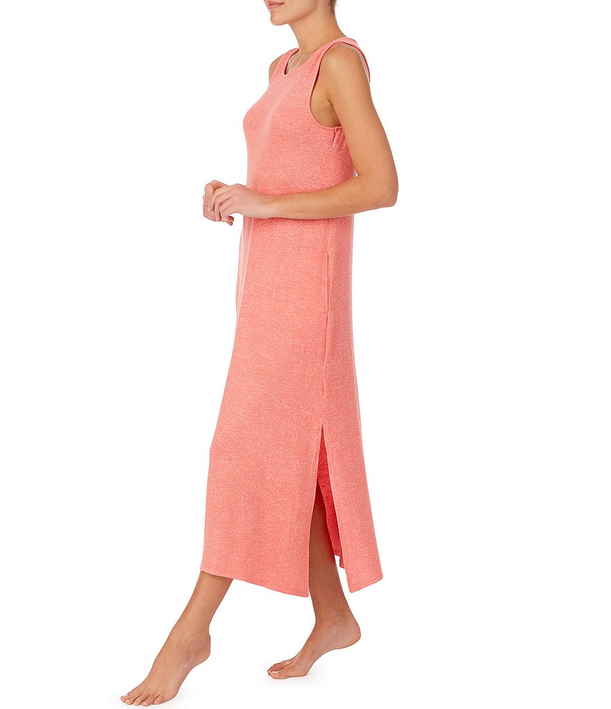 Miss Elaine Plus Cottonessa Floral Print Knit Long Nightgown