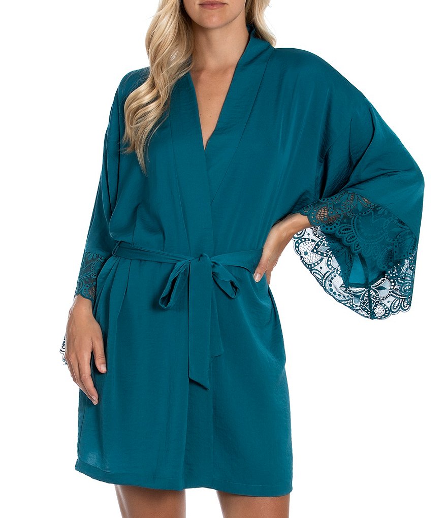Little Giraffe Luxe Satin Snow Leopard Wrap Robe