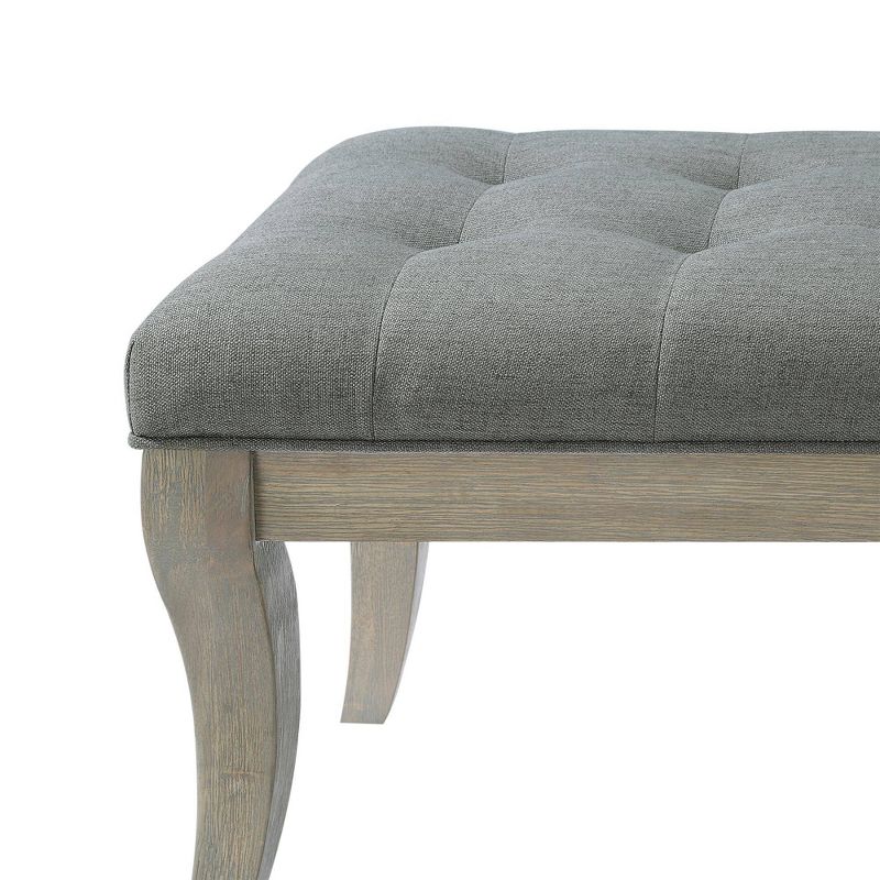 Adina Rectangular Tufted Bench Taupe - Dorel Living