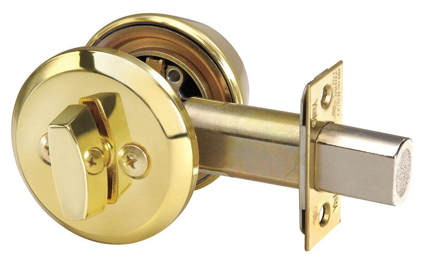 Deadbolt, Single Cylinder, Bright Brass