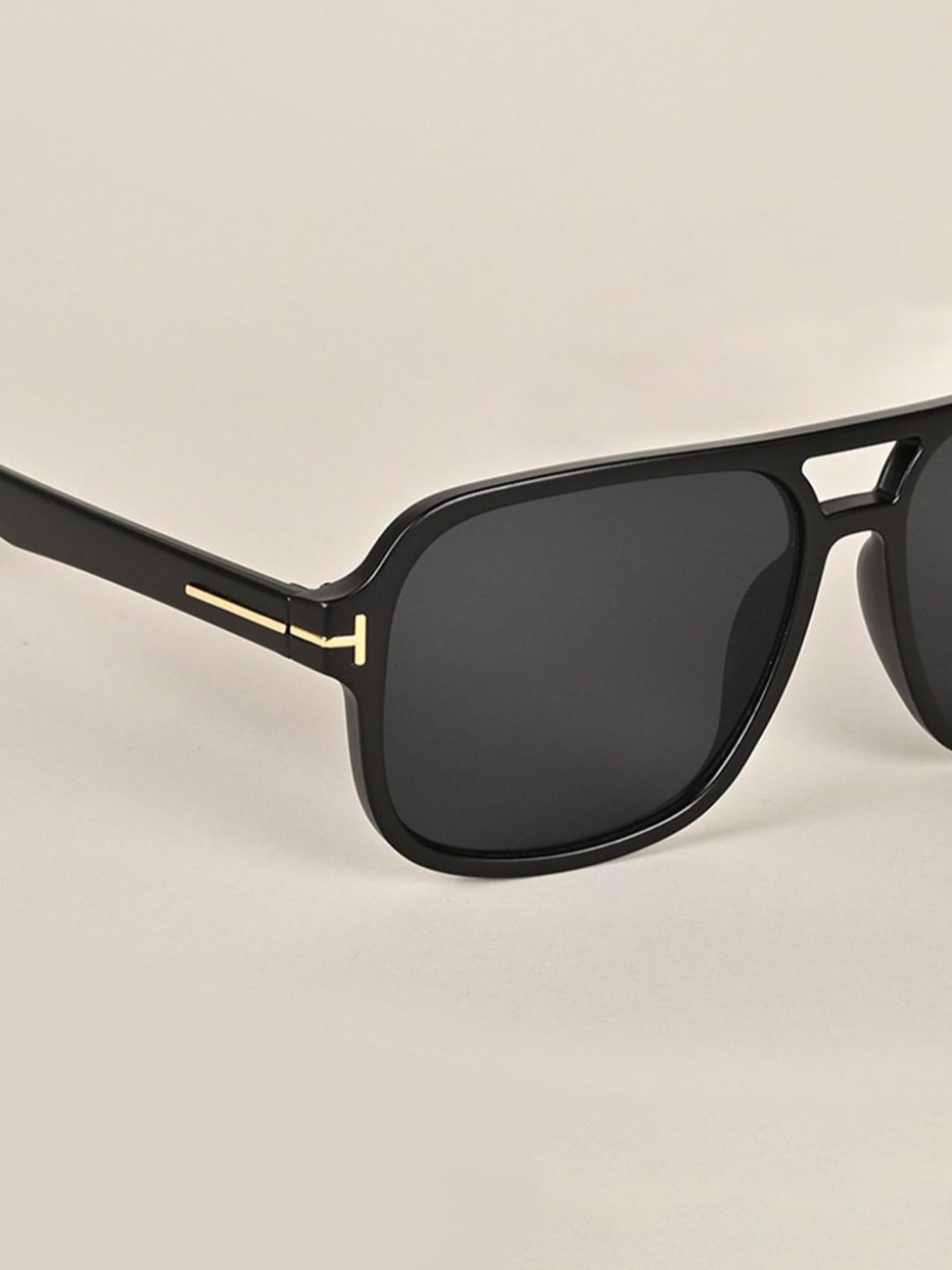 Voyage Black Wayfarer UV Protection Unisex Sunglasses