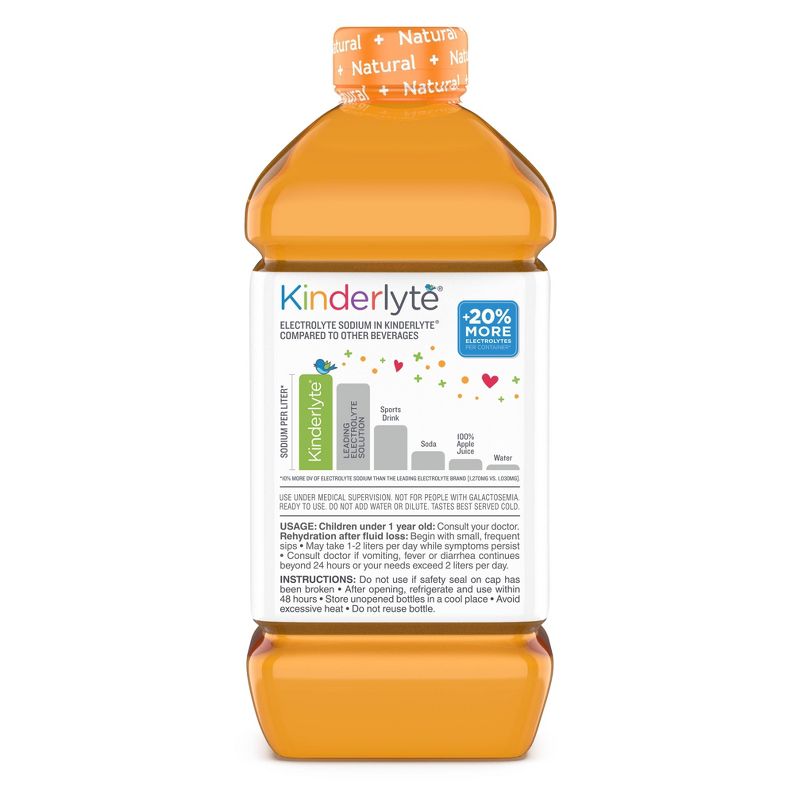 Kinderlyte Natural Oral Electrolyte Orange Solution - 33.8 fl oz