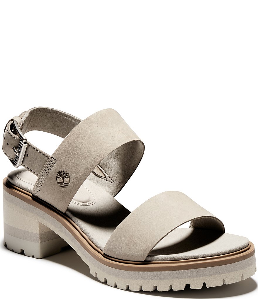 Timberland Violet Marsh Suede Banded Block Heel Sandals