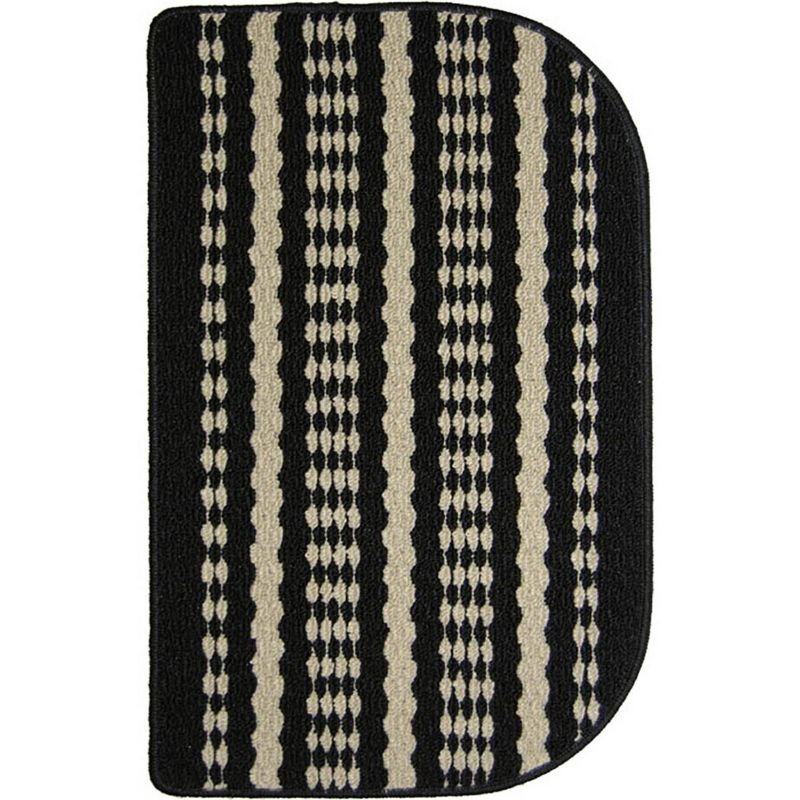 18.1"x29.9" Hudson Slice Bath Mat Black/Beige - Home Dynamix